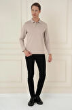 TS 893 Slim Fit Bej Spor T-Shirt