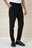 P 1167 Slim Fit Siyah Spor Pantolon
