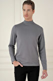 TS 894 Slim Fit Füme Spor T-Shirt