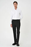 P 1170 Comfort Fit Beli Tokalı Pileli Siyah Jogger Pantolon