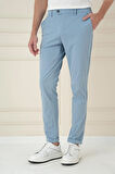 Comfort Fit Beli Lastikli Esnek Casual Havacı Mavi Pantolon P 1173