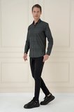 G 1588 Slim Fit Baskılı %100 Pamuk Spor Lacivert Gömlek 