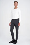 Slim Fit Yan Cepli Düz Esnek Casual Antrasit Pantolon P 1144