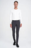 Slim Fit Yan Cepli Düz Esnek Casual Antrasit Pantolon P 1144
