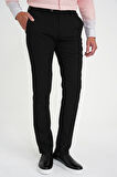 Comfort Fit Beli Lastikli Yandan Tokalı Esnek Siyah Jogger Pantolon P 1178