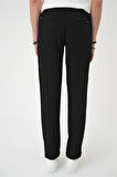 Comfort Fit Beli Lastikli Siyah Jogger Pantolon  P 1179
