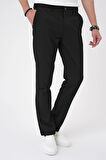 Comfort Fit Beli Lastikli Siyah Jogger Pantolon  P 1183