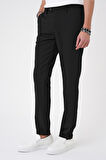 Comfort Fit Beli Lastikli Siyah Jogger Pantolon  P 1184