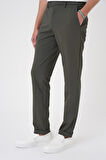 Comfort Fit Beli Lastikli Haki Jogger Pantolon  P 1184