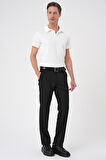 Comfort Fit Beli Lastikli Siyah Jogger Pantolon  P 1185