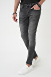 Denim 132 Slim Fit Beş Cepli Likralı Yıkamalı Antrasit Jean Pantolon