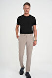Comfort Fit Beli Lastikli Esnek Vizon Spor Pantolon P 1189