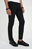 Comfort Fit Esnek Pamuk Spor Siyah Pantolon P 1190