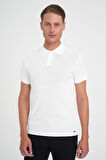 Comfort Fit Polo Yaka Kısa Kollu Ekru Triko Tr 883