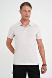 Ts 903 Comfort Fit Polo Yaka Modal Karışım Kısa Kol Casual Taş Tişört