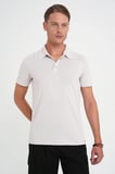 Ts 903 Comfort Fit Polo Yaka Modal Karışım Kısa Kol Casual Taş Tişört