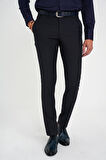 Slim Fit Pilesiz Yün Klasik Lacivert Kumaş Pantolon  P 1191