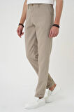 P 1194 Comfort Beli Lastikli Rayon Karışımlı Bej Jogger Pantolon 