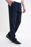 Oversize Kalıp Yan Cep Beli Lastikli Lacivert Keten Pantolon P 1216