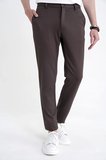 Comfort Fit Beli Lastikli Armürlü Dokuma Esnek Pamuk Kahverengi Jogger Pantolon P 1217