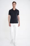 Slim Fit Modal Kumaş Siyah Çıtçıtlı Polo Yaka Tişört Ts 923
