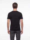 Comfort Fit Pamuklu Modal Kumaş Bisiklet Yaka Siyah Tişört TS 924