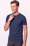Comfort Fit Pamuklu Modal Kumaş Bisiklet Yaka Lacivert Tişört TS 924