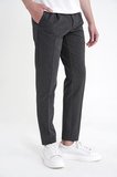 Comfort Fit Rahat Kalıp Pileli Esnek Pamuklu Çizgili Siyah Jogger Pantolon P 1218