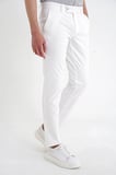 Comfort Fit Yan Cep Pamuklu Dokulu Ekru Pantolon P 1219