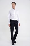 Comfort Fit Yan Cep Esnek Pamuklu Gabardin Tek Pileli Lacivert Pantolon P 1211