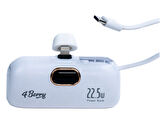 DX268Y Beyaz Powerbank – 5.000 mAh, 22.5 W Lightning Hızlı Şarj