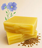 Doğal El Yapımı Keten Tohumu Sabunu 1 Adet 100 Gr Nemlendirici, Cilt Yenileyici ve Besleyici