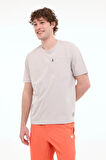 Lumberjack ML KEYS 11YMMT22037 5FX Ekru Erkek Kısa Kol T-Shirt 101948219