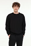 Lumberjack MB SN75 C NECK SW 5FX 101939612 Erkek Sweatshirt Siyah S-XXL 