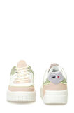 U.S. Polo Assn. CANDY 5FX 101946942 Kadın Sneaker Ayakkabı Bej Beyaz Yeşil 36-40 