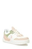 U.S. Polo Assn. CANDY 5FX 101946942 Kadın Sneaker Ayakkabı Bej Beyaz Yeşil 36-40 