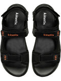 KİNETİX MENDEZ 5FX SİYAH TURUNCU CIRTLI COMFORT CASUAL SPOR SANDALET