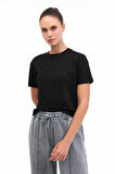 5W WB 11ASYA-T 5PR Kadın Siyah T-Shirt - 102027270
