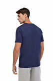 5W MB CT102 C NK T-SH 5PR Erkek Koyu Mavi T-Shirt - 102030607