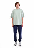 Lumberjack 102024406 5W,MB ROS 11HS113 5PR,ADA Yeşil Bisiklet Yaka Oversize Erkek T-Shirt