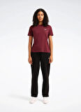 Reebok LC 7029 Q3 ID TEE Bordo Yuvarlak Yaka Regular Fit Düz Kadın T-Shirt