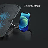 Blueforce Sx-35 Snower Siyah 6 Fanlı Notebook Soğutucu Stand