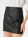 Abiye Etek Mini Armürlü Slim Fit