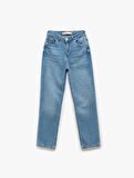 Normal Bel Dar Kesim Pamuklu Jean Pantolon - Slim Straight Jean
