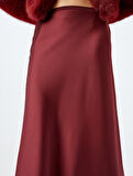 Standart Bel Slim Fit A kesim Midi Boy Saten Etek