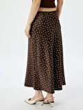 A Kesim Slim Fit Midi Boy Pauntiyeli Saten Etek