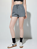 Spor Şort Paraşüt Ayarlanabilir Lastikli Yüksek Bel Cep Detaylı Rahat Kalıp