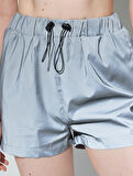 Spor Şort Paraşüt Ayarlanabilir Lastikli Yüksek Bel Cep Detaylı Rahat Kalıp