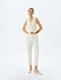 Slim Fit Cepli Cigarette Fit Kumaş Pantolon
