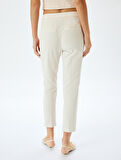 Slim Fit Cepli Cigarette Fit Kumaş Pantolon